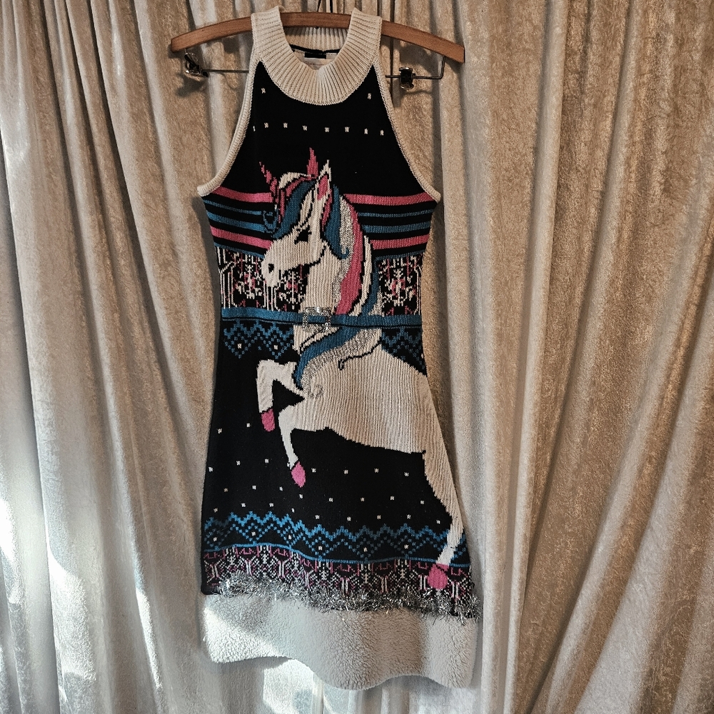 Wicked Awesome Unicorn Rainbow Sweaterdress